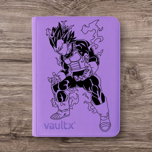 Custom Made Vault X 9 Pocket Purple Zip Binder / Folder for TCG collection – Vegeta