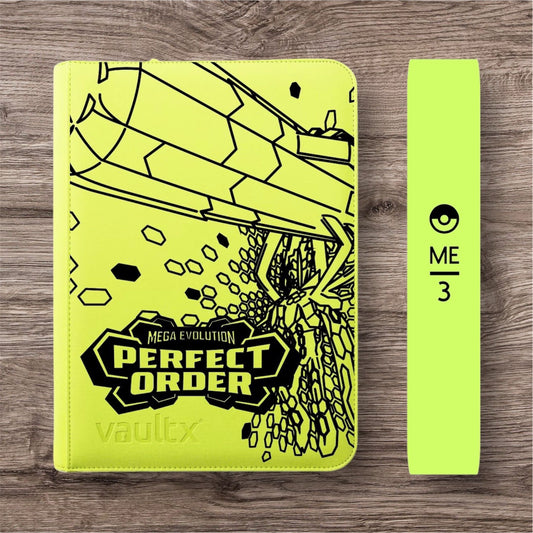 Custom Made Vault X 9 Pocket Neon Yellow Zip Binder / Folder for TCG collection – Perfect Order