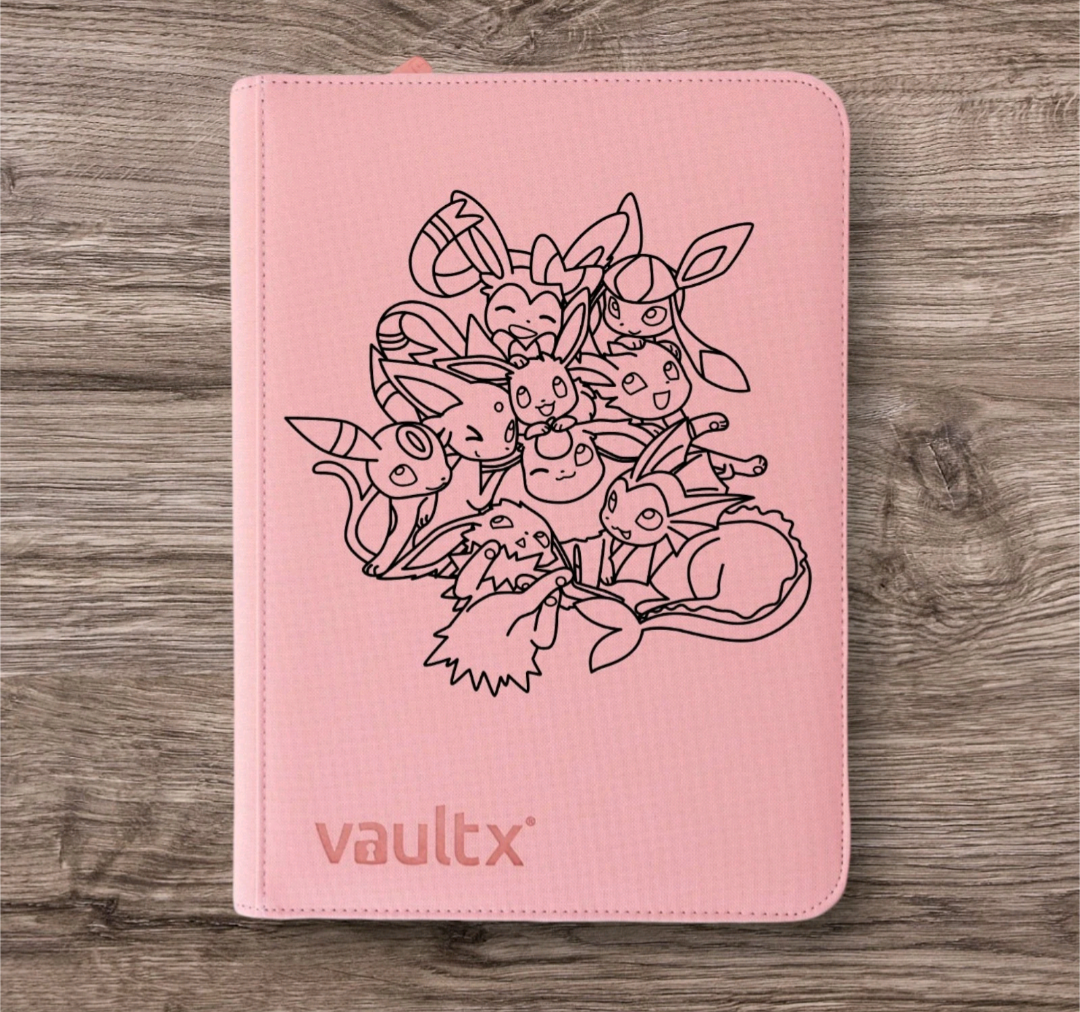 Custom Made Vault X 9 Pocket Pink Zip Binder / Folder for TCG collection – Eeveelutions