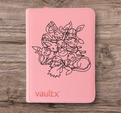 Custom Made Vault X 9 Pocket Pink Zip Binder / Folder for TCG collection – Eeveelutions