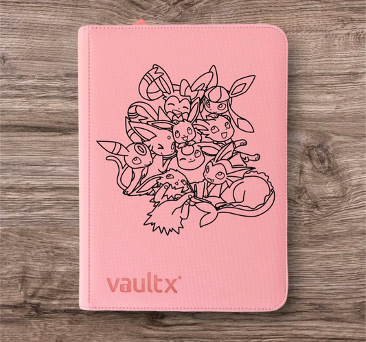 Custom Made Vault X 9 Pocket Pink Zip Binder / Folder for TCG collection – Eeveelutions