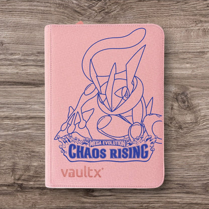 Custom Made Vault X 9 Pocket Pink Zip Binder / Folder for TCG collection – Chaos Rising