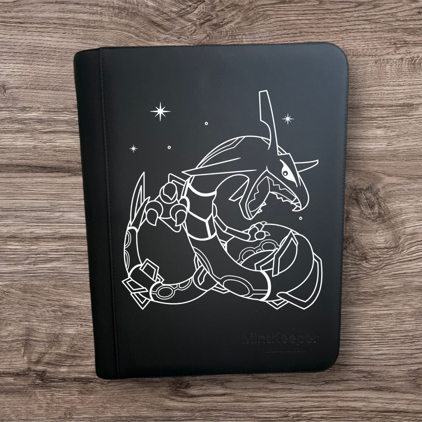 Custom Made Mintkeeper 9 Pocket Black Toploader Binder / Folder for TCG collection – Rayquaza