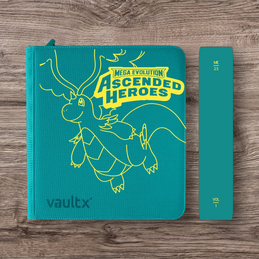 Custom Made Vault X 12 Pocket Ocean Blue Zip Binder / Folder for TCG collection – Ascended Heroes Mega Dragonite
