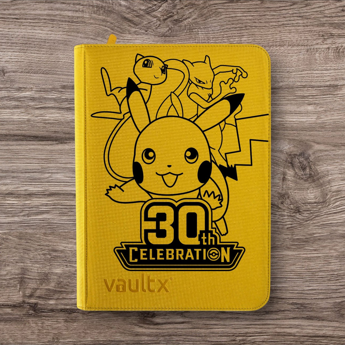 Custom Made Vault X 9 Pocket Yellow Zip Binder / Folder for TCG collection - 30th Celebration