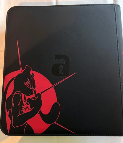 Custom Made Vault X 12 Pocket XL Black Zip Binder / Folder for TCG collection – Destined Rivals Mewtwo & Giovanni  Edition