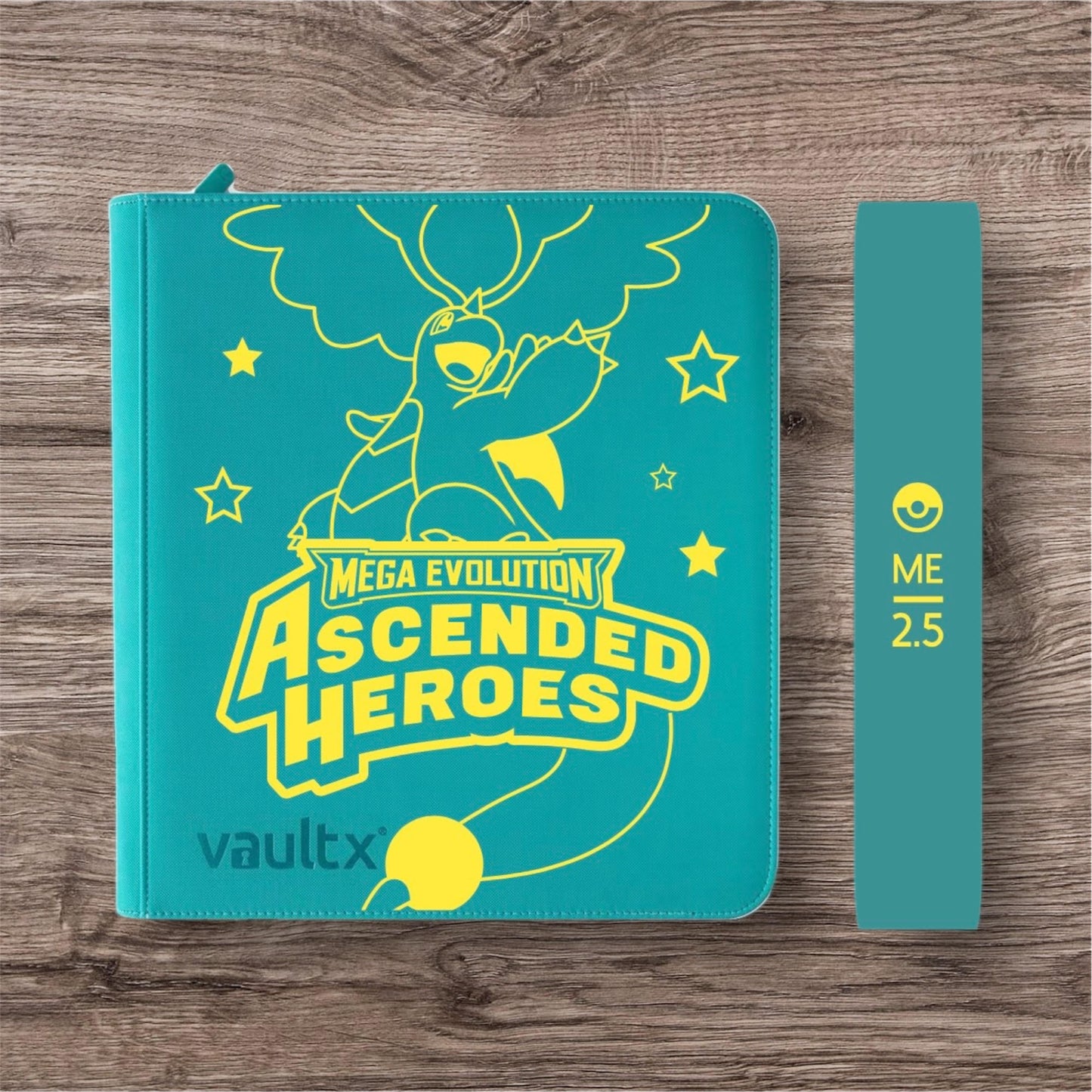 Custom Made Vault X 12 XL Pocket Oceon Blue Zip Binder / Folder for TCG collection – Ascended Heroes Mega Dragonite
