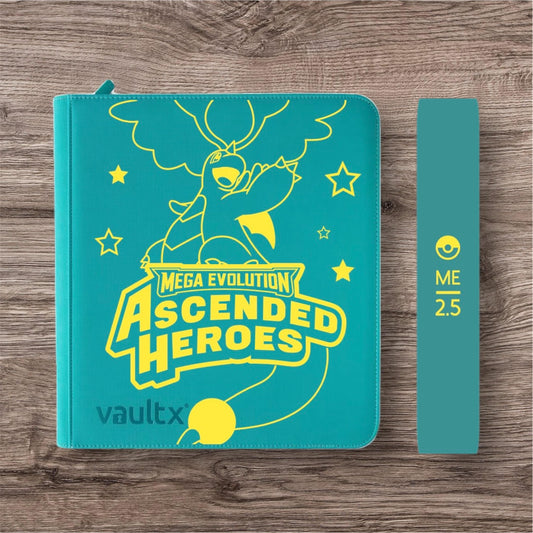 Custom Made Vault X 12 XL Pocket Oceon Blue Zip Binder / Folder for TCG collection – Ascended Heroes Mega Dragonite
